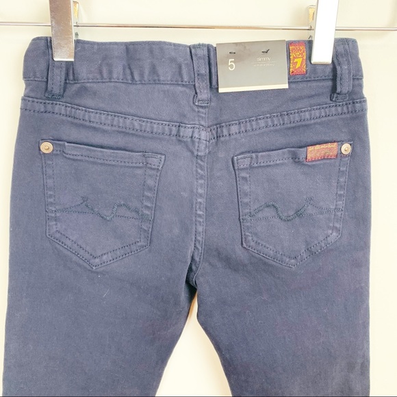 7FAM | Kids Slim Straight Leg Cotton Stretch Pants NWT - Picture 4 of 7